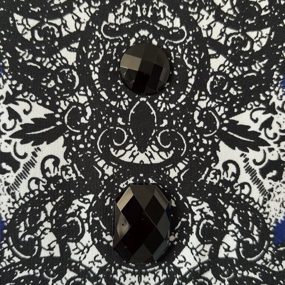 Bianca Nygard Blue Lace Accent Embellished Mini Dress/Tunic size L. - Picture 5 of 6